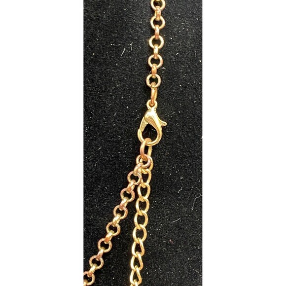 Hexagon Necklace Yellow and Gold Tone - Picture 4 of 5